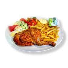Halve kip menu